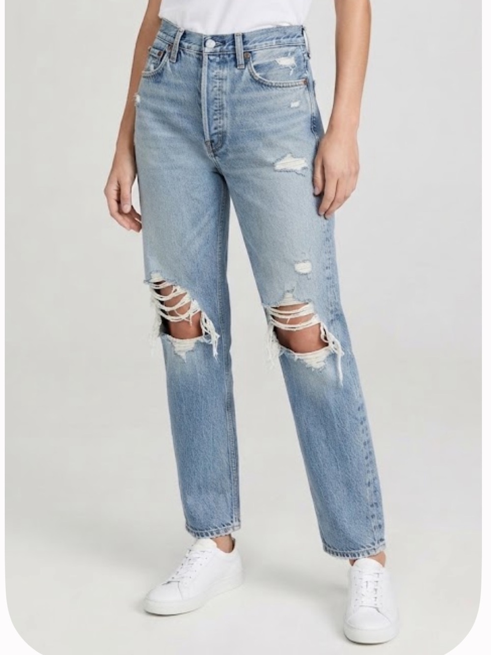 AGOLDE 90’s Ripped Boyfriend Jeans Size 26